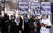 women protesting