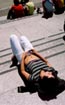sun bathing